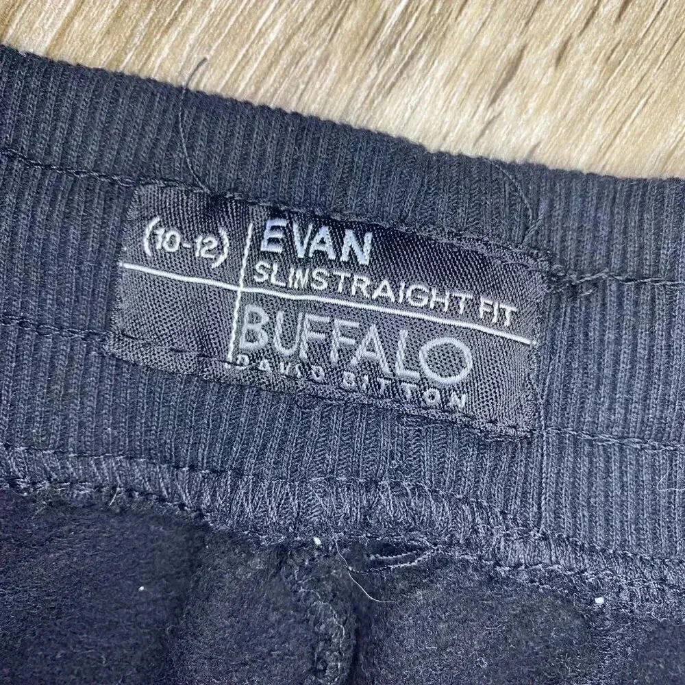 Boys Buffalo David Bitton Black Sweat Shorts - M - Picture 4 of 5